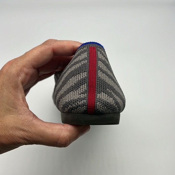 Rothy’s - The Point Gray Zebra Print Pointed Toe Ballet Flats Size 9.5 - Picture 6 of 16